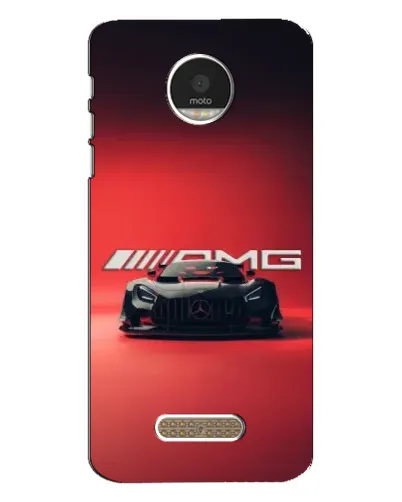 Чехол для Motorola MOTO Z с картинкой «Mercedes AMG — красная линия»