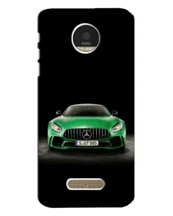 Чехол для Motorola MOTO Z с картинкой «Mercedes — неоновый лого»