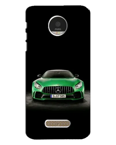Чехол для Motorola MOTO Z с картинкой «Mercedes — неоновый лого»
