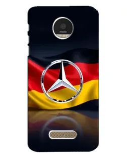 Чехол для Motorola MOTO Z с картинкой «Mercedes — флаг Германии»