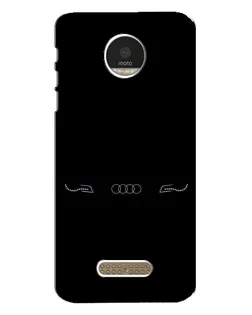 Чехол для Motorola MOTO Z с картинкой «Audi — световой подпись»