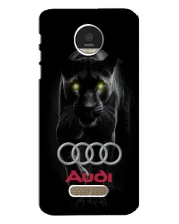 Чехол для Motorola MOTO Z с картинкой «Пантера и Audi»
