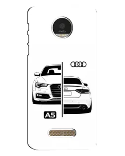 Чехол для Motorola MOTO Z с картинкой «Audi — контрастный дизайн»