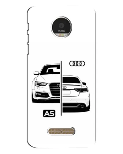 Чехол для Motorola MOTO Z с картинкой «Audi — контрастный дизайн»