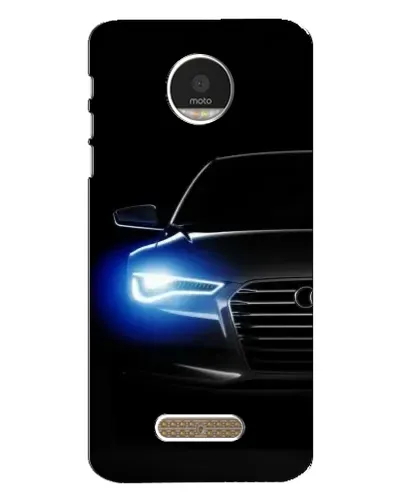 Чехол для Motorola MOTO Z с картинкой «Неоновый взгляд Audi»