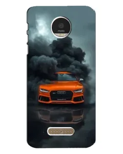 Чехол для Motorola MOTO Z с картинкой «Audi в облаках дыма»
