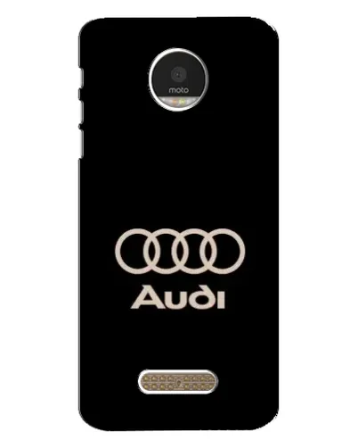 Чехол для Motorola MOTO Z с картинкой «Audi — золотой логотип»