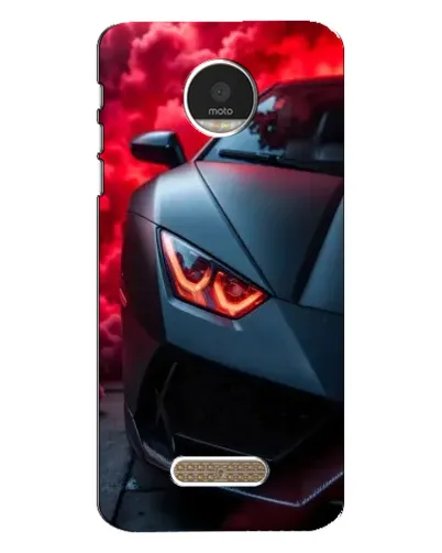 Чехол для Motorola MOTO Z с картинкой «Lamborghini красное сияние»