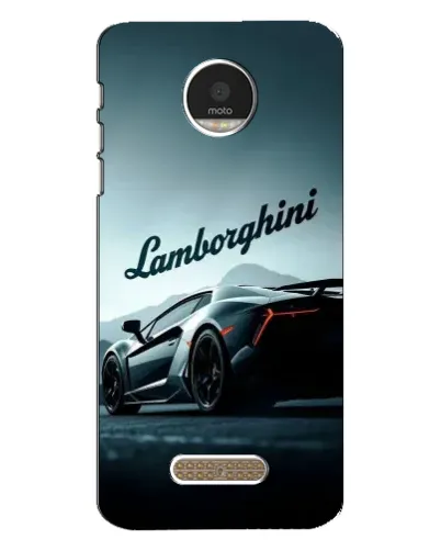 Чехол для Motorola MOTO Z с картинкой «Классическая надпись Lamborghini»