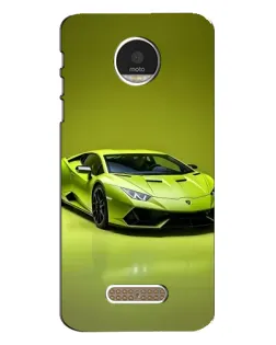 Чехол для Motorola MOTO Z с картинкой «Салатовый Lamborghini Huracan»