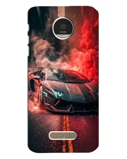 Чехол для Motorola MOTO Z с картинкой «Lamborghini красный дым»