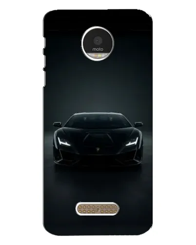 Чехол для Motorola MOTO Z с картинкой «Черный Lamborghini Aventador»