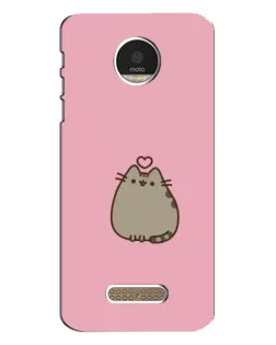Чехол для Motorola MOTO Z с картинкой «Pusheen сердце»