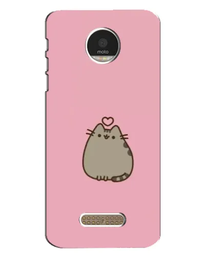 Чехол для Motorola MOTO Z с картинкой «Pusheen сердце»