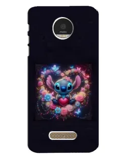 Чехол для Motorola MOTO Z с картинкой «Stitch в цветах»