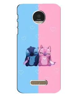 Чехол для Motorola MOTO Z с картинкой «Stitch и Angel Love»