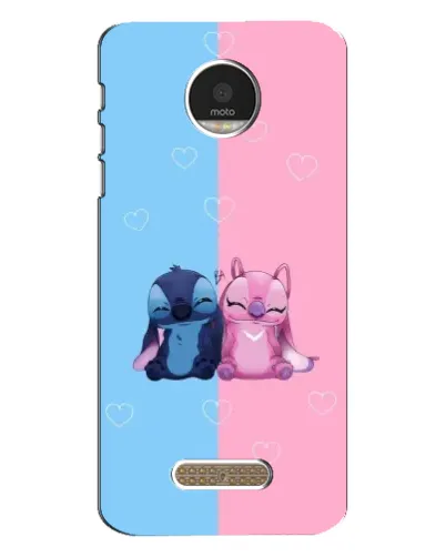 Чехол для Motorola MOTO Z с картинкой «Stitch и Angel Love»