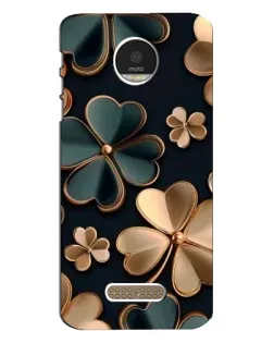 Чехол для Motorola MOTO Z с картинкой «Клевер в золоте»