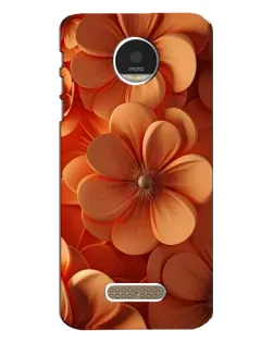 Чехол для Motorola MOTO Z с картинкой «Оранжевый макро цветок»
