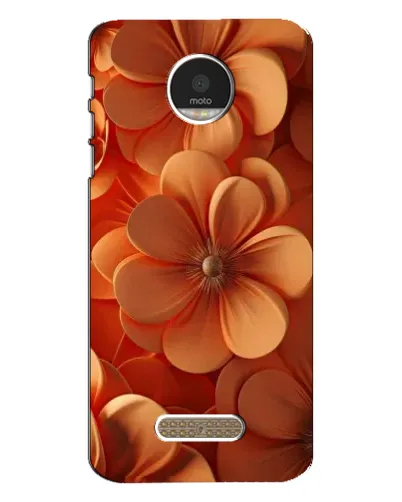 Чехол для Motorola MOTO Z с картинкой «Оранжевый макро цветок»