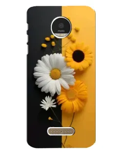 Чехол для Motorola MOTO Z с картинкой «Подсолнух и ромашка»