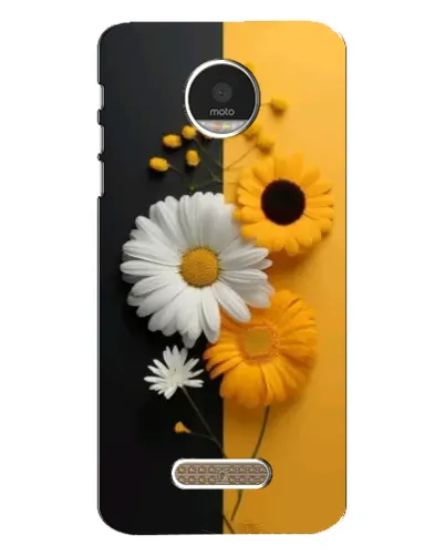 Чехол для Motorola MOTO Z с картинкой «Подсолнух и ромашка»