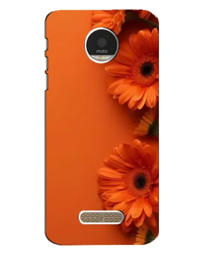 Чехол для Motorola MOTO Z с картинкой «Оранжевые герберы»