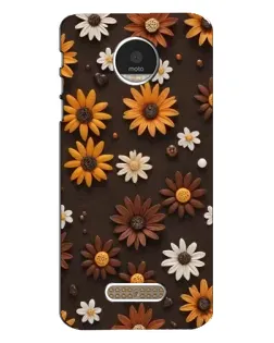 Чехол для Motorola MOTO Z с картинкой «Узор из маленьких подсолнухов»