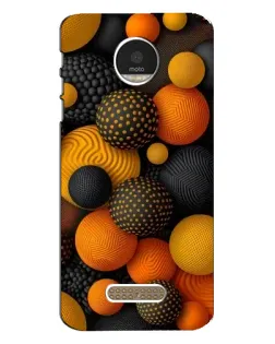 Чехол для Motorola MOTO Z с картинкой «Объемные оранжевые сферы»
