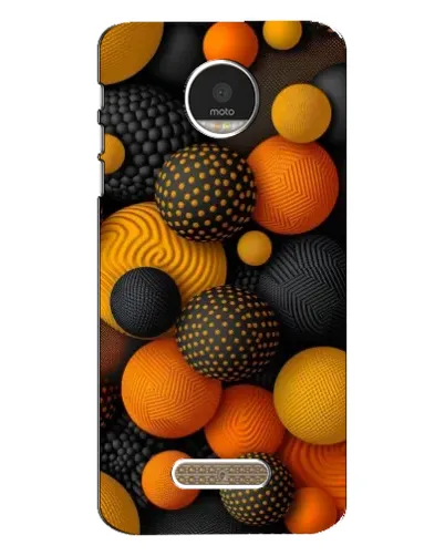 Чехол для Motorola MOTO Z с картинкой «Объемные оранжевые сферы»