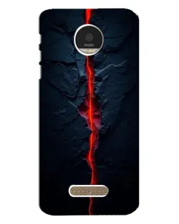 Чехол для Motorola MOTO Z с картинкой «Kрасная лавовая трещина»