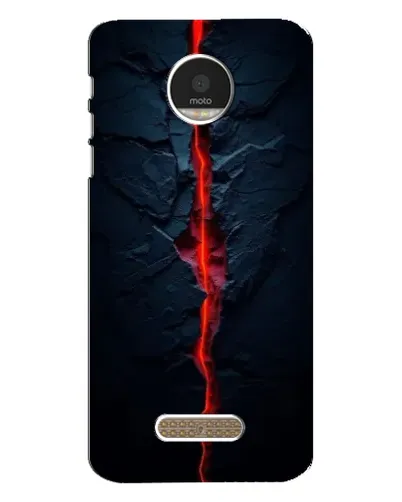 Чехол для Motorola MOTO Z с картинкой «Kрасная лавовая трещина»