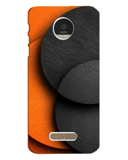 Чехол для Motorola MOTO Z с картинкой «Геометрия оранжевых кругов»