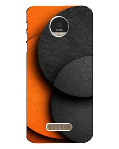 Чехол для Motorola MOTO Z с картинкой «Геометрия оранжевых кругов»