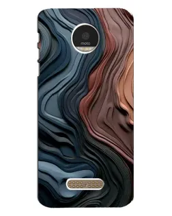 Чехол для Motorola MOTO Z с картинкой «Цветные волны каньона»