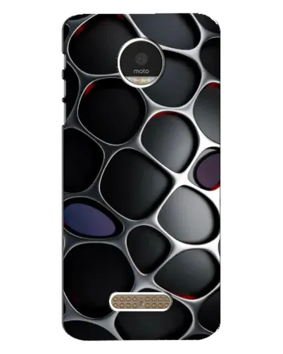 Чехол для Motorola MOTO Z с картинкой «Объемная темная решетка»