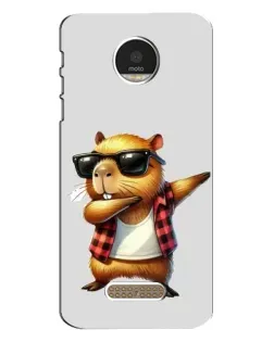 Чехол для Motorola MOTO Z с картинкой «Капибара рэпер даб»