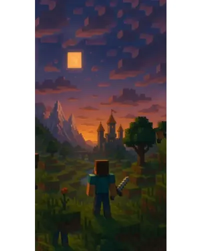 Чехол для Универсальные наушники с картинкой «Стив у башни» Чехол для Универсальные наушники с картинкой «Стив у башни»