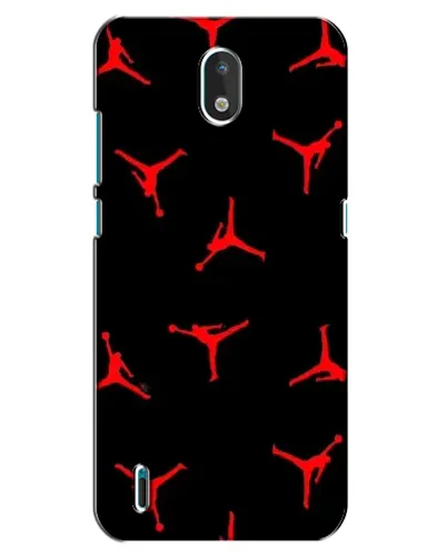 Чехол для Nokia 1.3 с картинкой «Jordan Red Pattern»