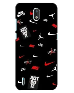 Чехол для Nokia 1.3 с картинкой «Nike Mix Pattern»
