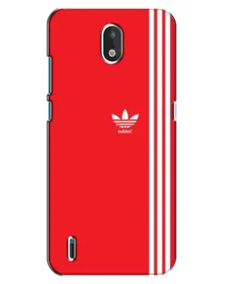 Чехол для Nokia 1.3 с картинкой «Красный минимализм Adidas»