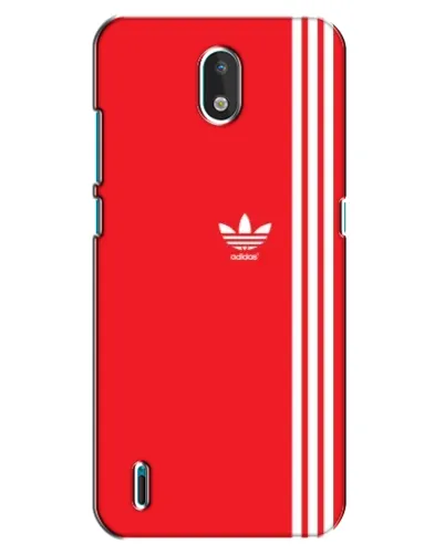 Чехол для Nokia 1.3 с картинкой «Красный минимализм Adidas»