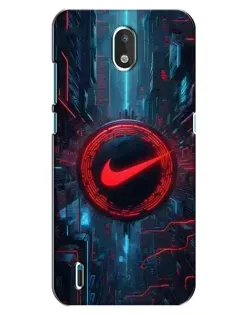 Чехол для Nokia 1.3 с картинкой «Техногенный стиль Nike»