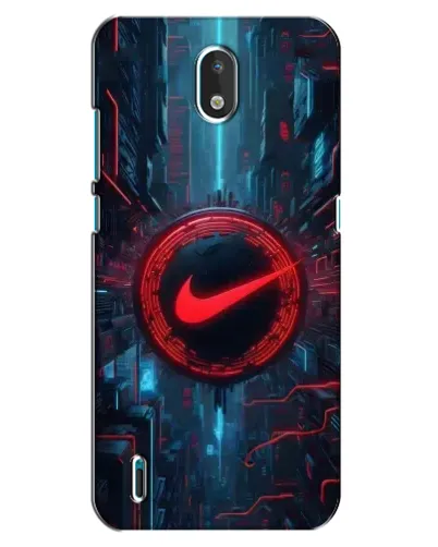 Чехол для Nokia 1.3 с картинкой «Техногенный стиль Nike»