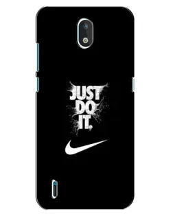 Чехол для Nokia 1.3 с картинкой «Текстовый принт Nike»