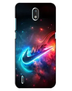 Чехол для Nokia 1.3 с картинкой «Огненный логотип Nike»