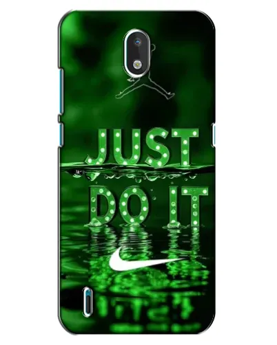 Чехол для Nokia 1.3 с картинкой «Зеленый неоновый Nike»