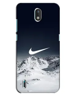 Чехол для Nokia 1.3 с картинкой «Nike — зимние горы»