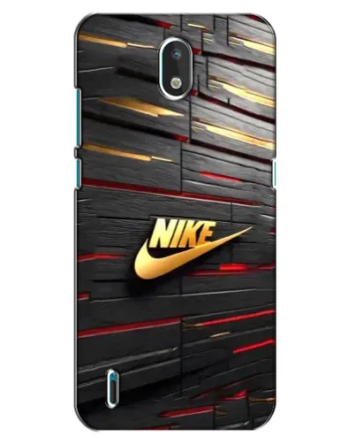 Чехол для Nokia 1.3 с картинкой «Золотой Nike на металле»