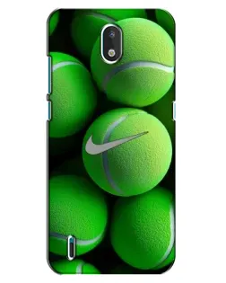 Чехол для Nokia 1.3 с картинкой «Теннисные мячи Найк»
